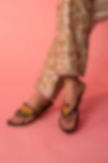 Brown Leather Sandals by ROHAN ARORA WOMENS at Pernia's Pop Up Shop