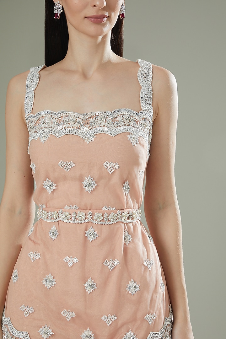 Blush Pink Embroidered Bridal Sharara Set by Rococo by raghvi at Pernia's Pop Up Shop