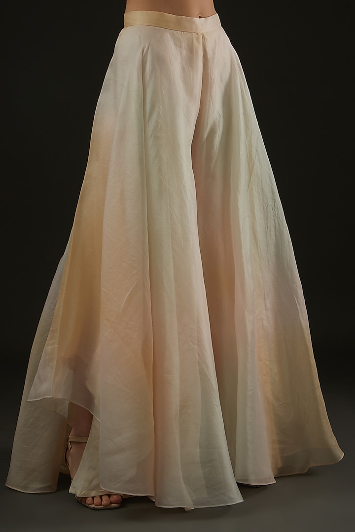 Nude Organza Wedding Sharara Set by Rococo by raghvi at Pernia's Pop Up Shop