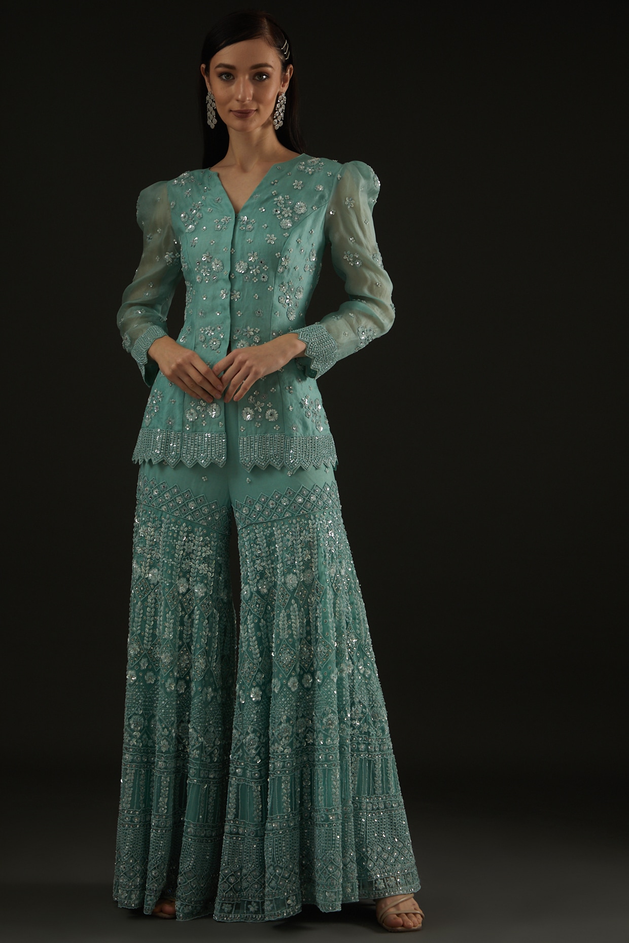 Embroidery Net Gown by Sana Safinaz- Trendz & Traditionz Boutique – TRENDZ  & TRADITIONZ BOUTIQUE