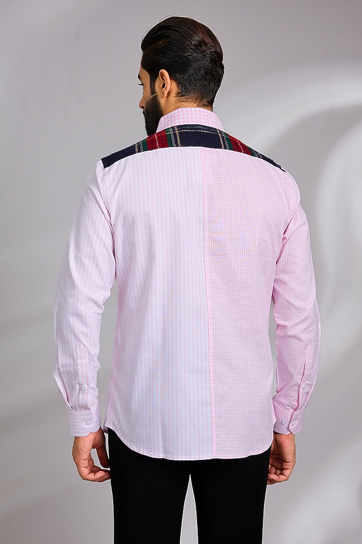 Pink Lachka & Armani Party Wear Shirt by Rohit Doshi at Pernia's Pop Up Shop