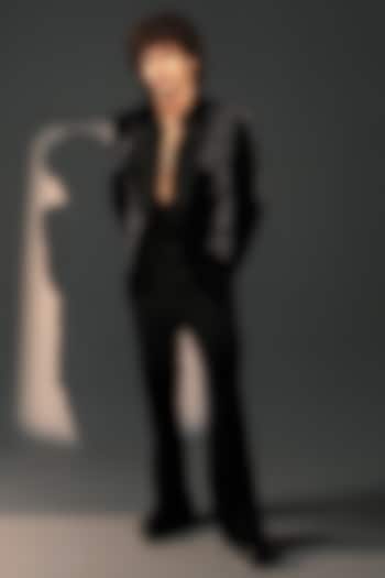Black Velvet Tuxedo by Rohit Doshi at Pernia's Pop Up Shop