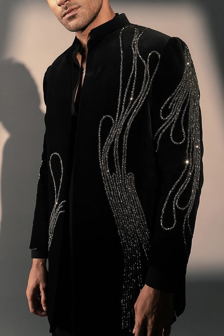 Blue Velvet Tuxedo by Rohit Doshi at Pernia's Pop Up Shop