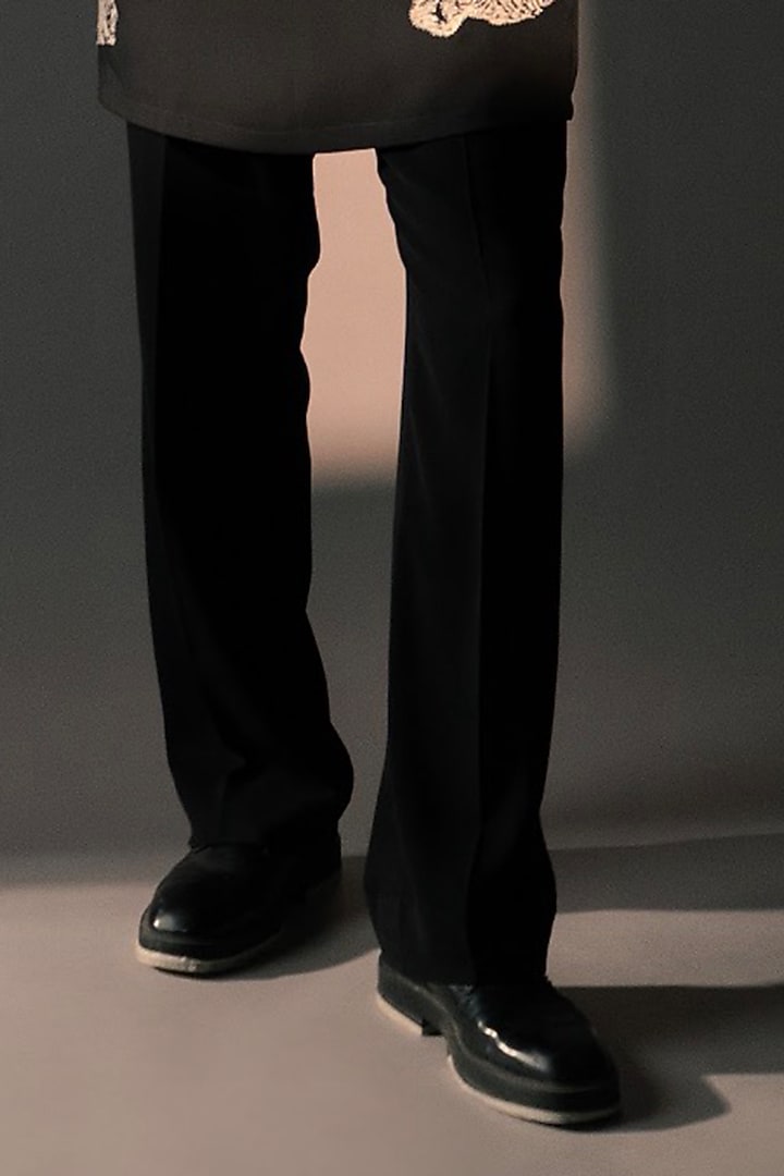 Matterhorn Grey Imported Polyester Kurta Set by Rohit Doshi at Pernia's Pop Up Shop