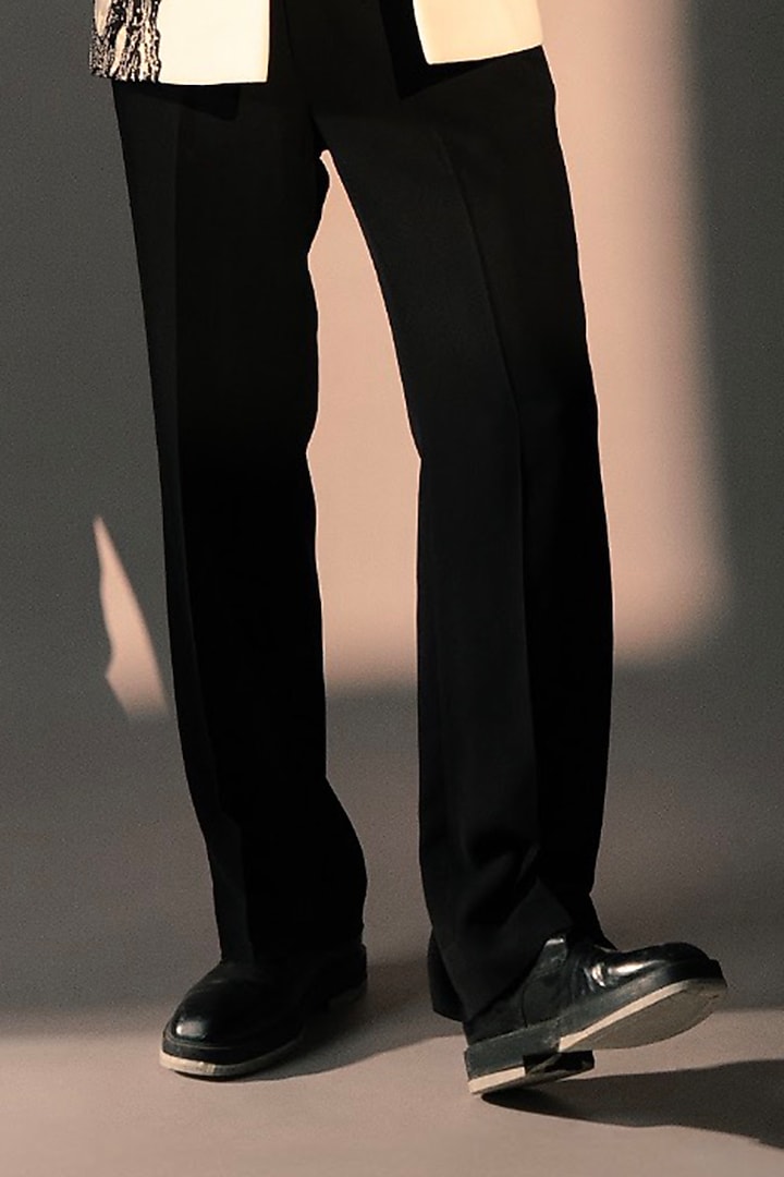 Off-White Imported Polyester Jodhpuri Set by Rohit Doshi at Pernia's Pop Up Shop