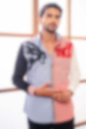 Multi-Colored Cotton Party Wear Shirting Fabric Party Wear Shirt by Rohit Doshi at Pernia's Pop Up Shop