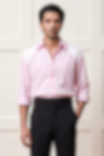 Pink Cotton Summer Shirting Fabric Summer Shirt by Rohit Doshi at Pernia's Pop Up Shop