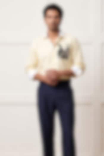 Yellow Cotton Summer Shirting Fabric Summer Shirt by Rohit Doshi at Pernia's Pop Up Shop