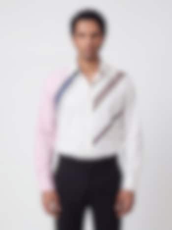 Ivory Cotton Party Wear Shirting Fabric Party Wear Shirt by Rohit Doshi at Pernia's Pop Up Shop