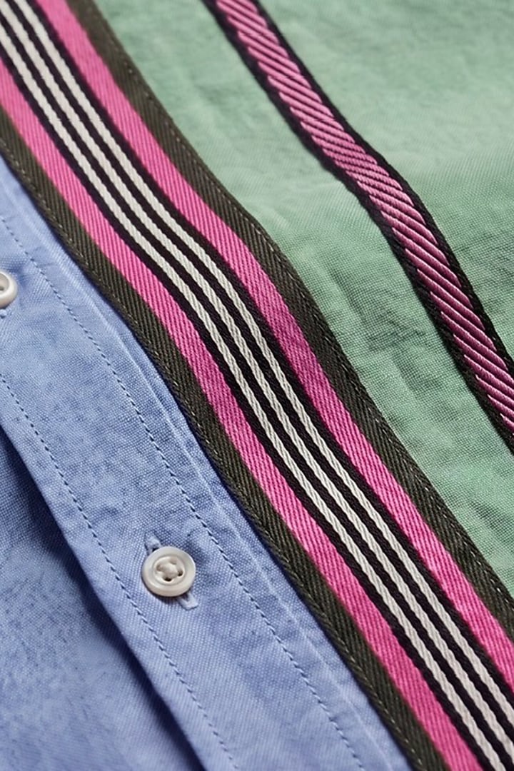 Blue Cotton Party Wear Shirting Fabric Party Wear Shirt by Rohit Doshi at Pernia's Pop Up Shop