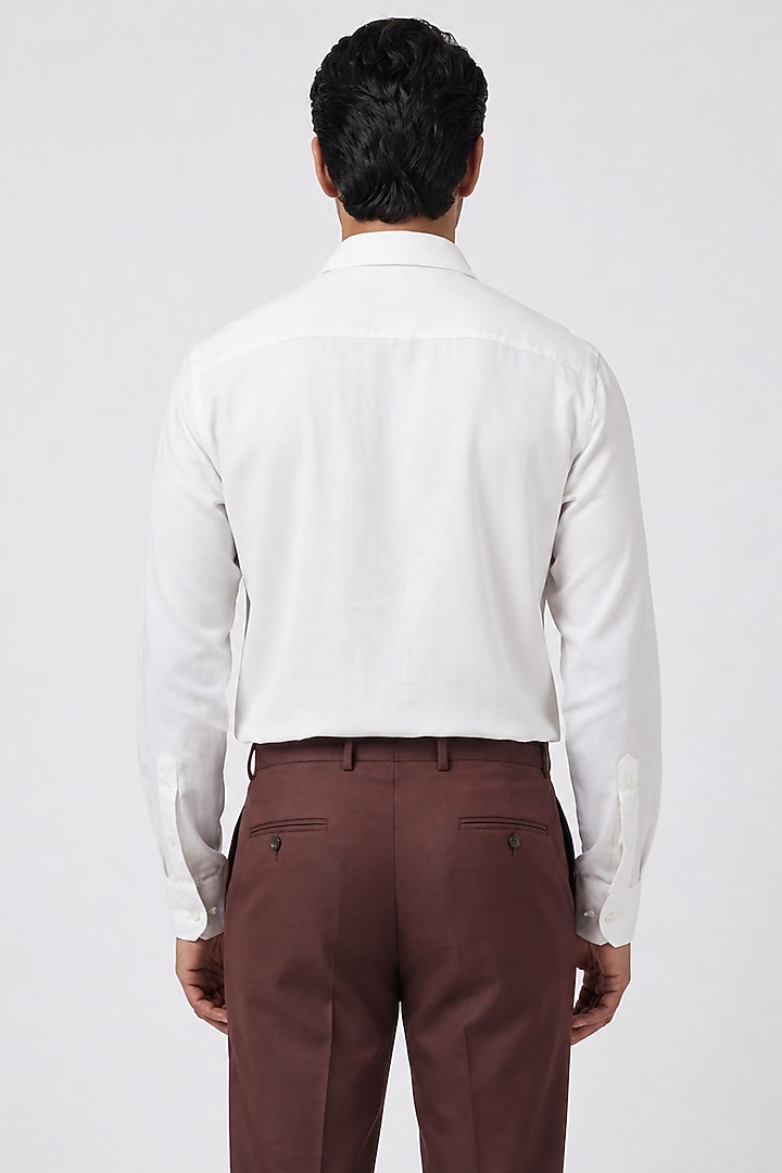 Ivory Poly Matka Party Wear Shirt by Rohit Doshi at Pernia's Pop Up Shop