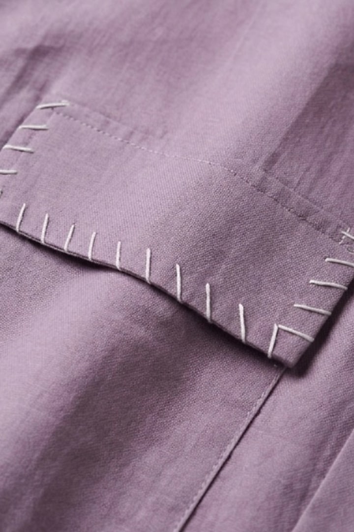 Mauve Cotton Summer Shirting Fabric Summer Shirt by Rohit Doshi at Pernia's Pop Up Shop