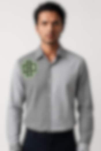 Black Cotton Summer Shirting Fabric Summer Shirt by Rohit Doshi at Pernia's Pop Up Shop
