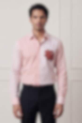 Orange Cotton Summer Shirting Fabric Summer Shirt by Rohit Doshi at Pernia's Pop Up Shop