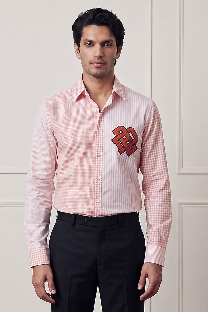 Orange Cotton Summer Shirting Fabric Summer Shirt by Rohit Doshi at Pernia's Pop Up Shop