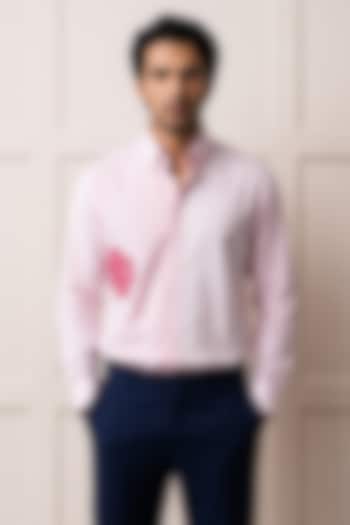 Pink Cotton Summer Shirting Fabric Summer Shirt by Rohit Doshi at Pernia's Pop Up Shop