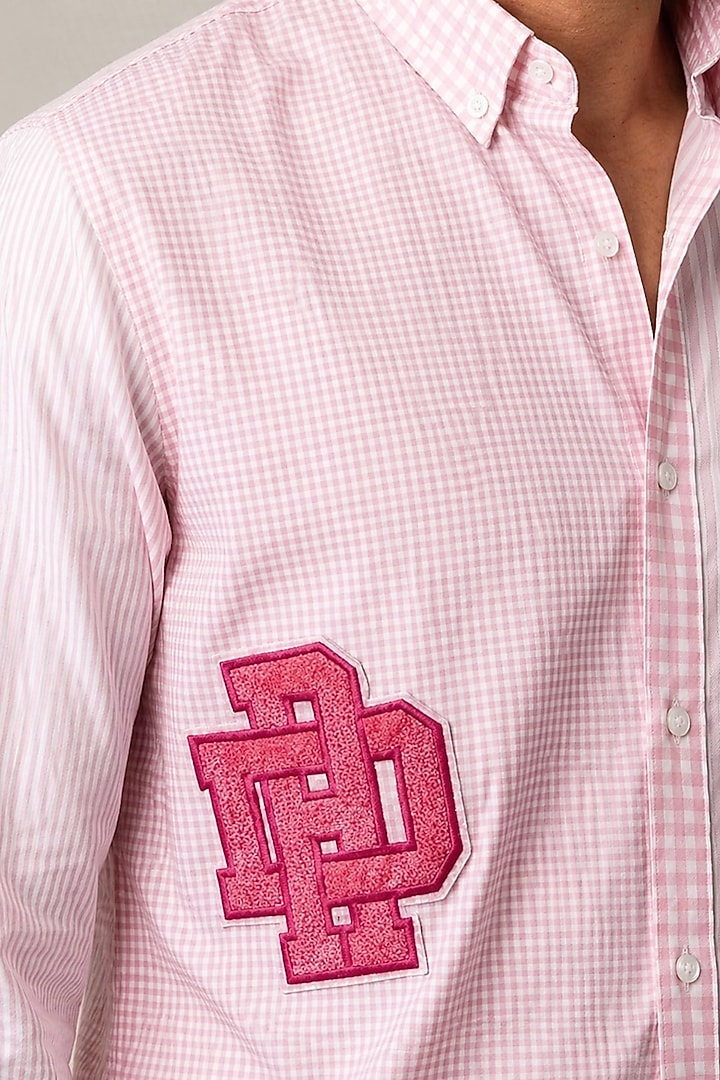 Pink Cotton Summer Shirting Fabric Summer Shirt by Rohit Doshi at Pernia's Pop Up Shop