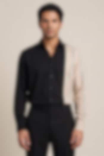 Black Polyester Summer Shirt by Rohit Doshi at Pernia's Pop Up Shop