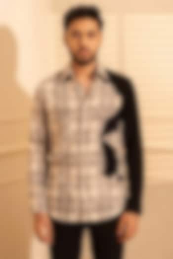 Grey Polyester Party Wear Shirt by Rohit Doshi at Pernia's Pop Up Shop