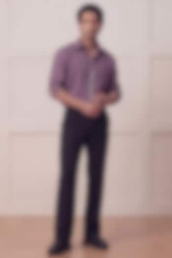 Mauve Polyester Party Wear Shirt by Rohit Doshi at Pernia's Pop Up Shop