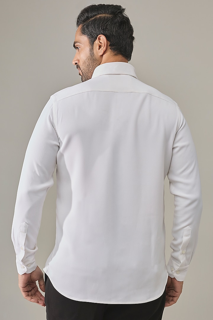 Ivory Premium Blend Party Wear Shirt by Rohit Doshi at Pernia's Pop Up Shop