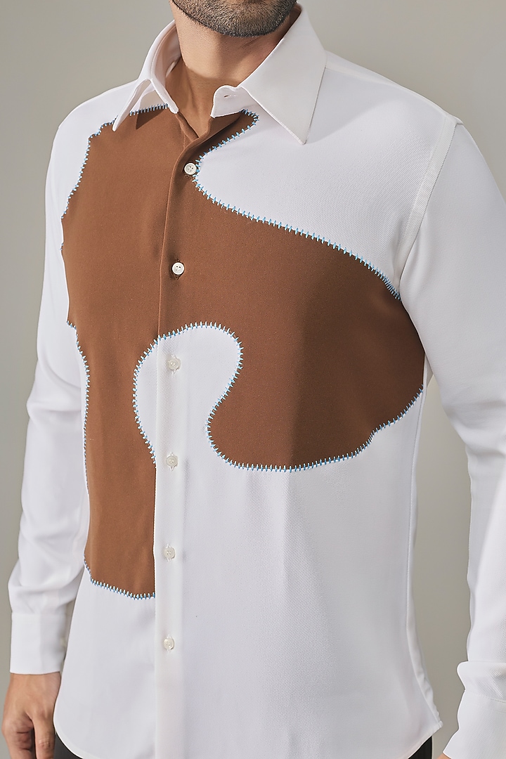 Ivory Premium Blend Party Wear Shirt by Rohit Doshi at Pernia's Pop Up Shop