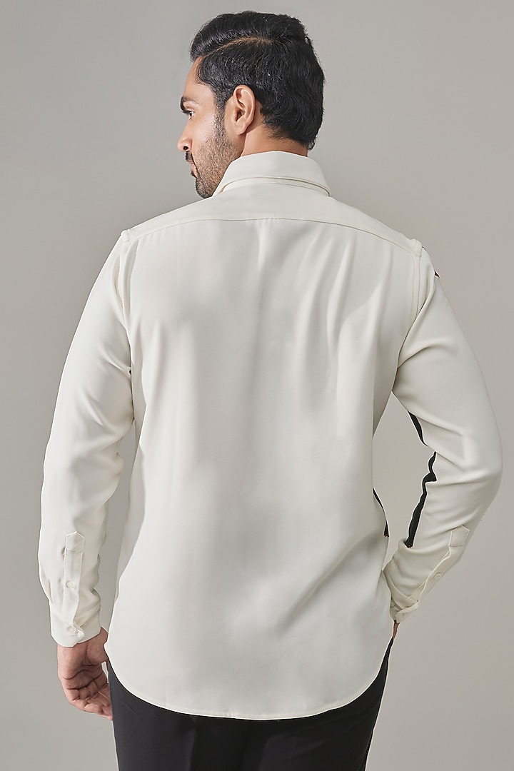 Ivory Premium Blend Party Wear Shirt by Rohit Doshi at Pernia's Pop Up Shop