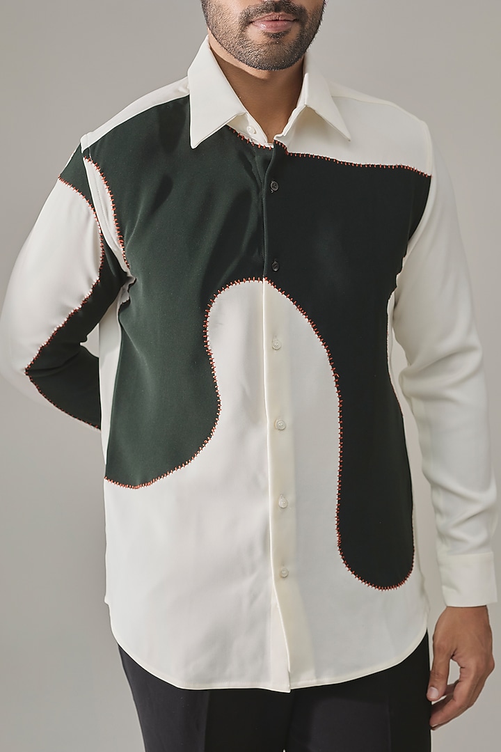 Ivory Premium Blend Party Wear Shirt by Rohit Doshi at Pernia's Pop Up Shop
