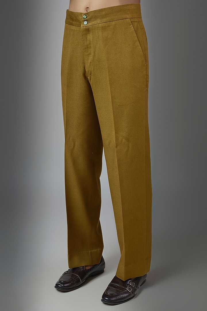 Green Cotton Blend Wedding Indowestern Set by Rohit Doshi at Pernia's Pop Up Shop