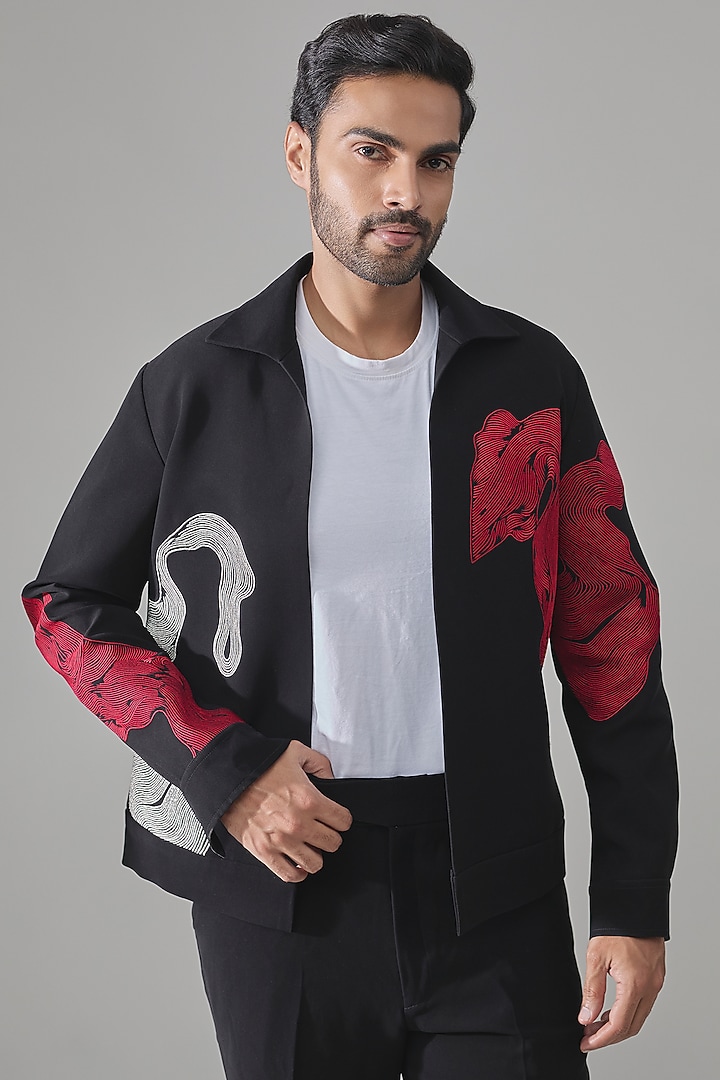 Black Premium Blend Jacket by Rohit Doshi at Pernia's Pop Up Shop