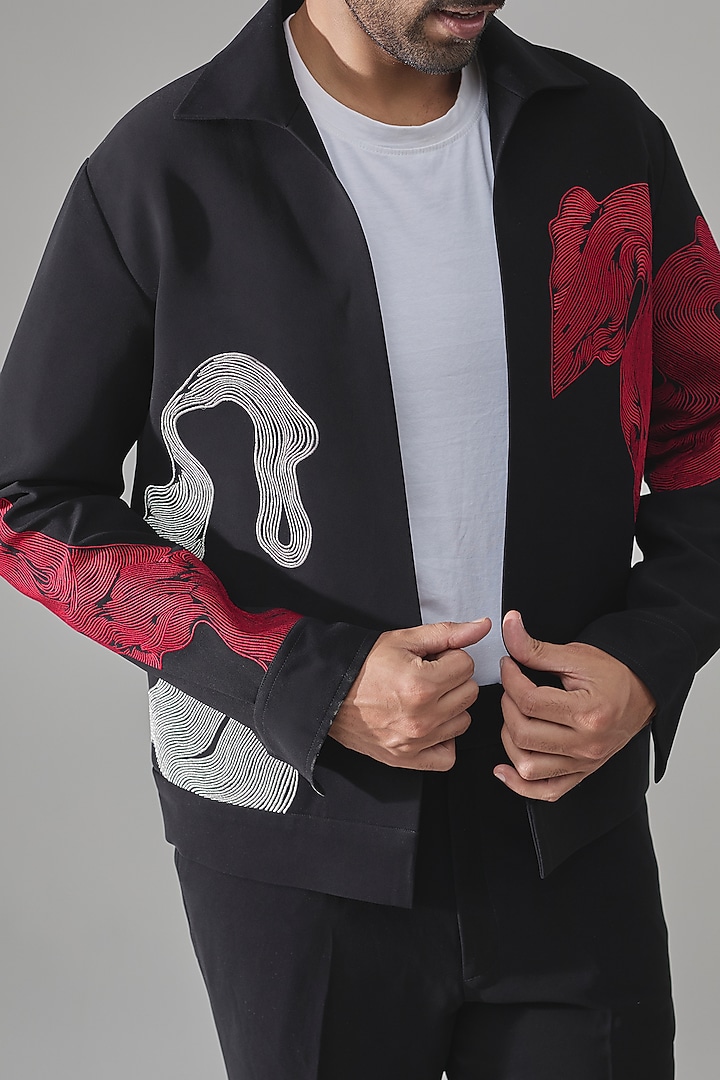 Black Premium Blend Jacket by Rohit Doshi at Pernia's Pop Up Shop
