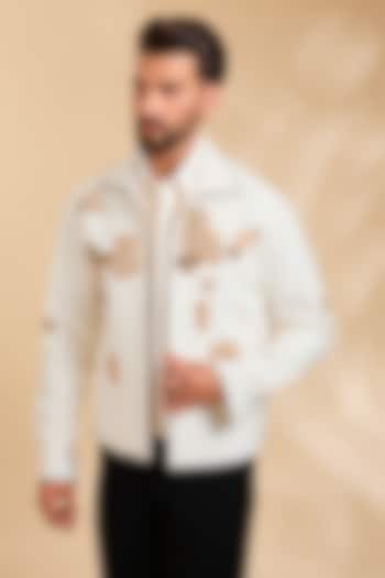 White Linen Jacket by Rohit Doshi at Pernia's Pop Up Shop