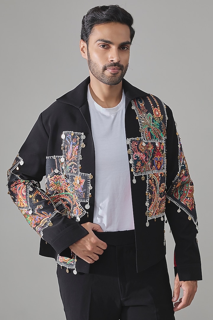 Black Premium Blend Jacket by Rohit Doshi at Pernia's Pop Up Shop