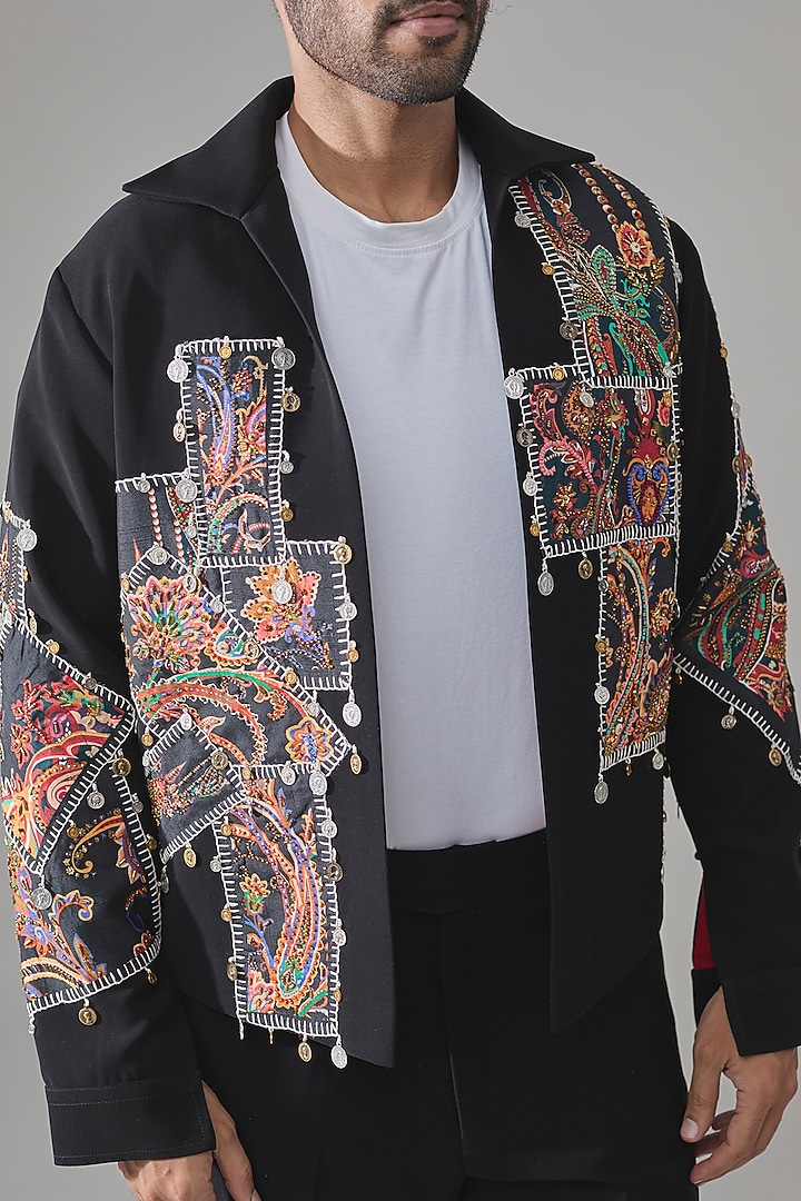 Black Premium Blend Jacket by Rohit Doshi at Pernia's Pop Up Shop