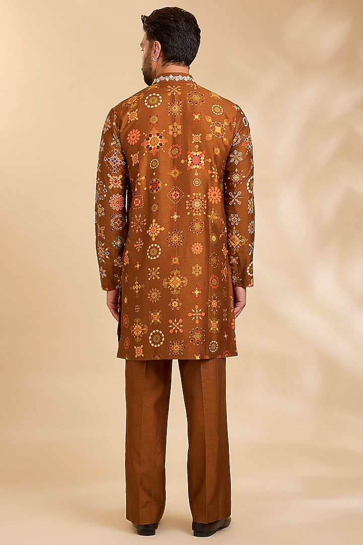 Green Silk Kurta Set by Rohit Doshi at Pernia's Pop Up Shop