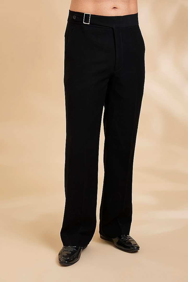 Black Velvet Tuxedo Set by Rohit Doshi at Pernia's Pop Up Shop