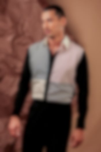 Black Cotton Party Wear Shirt by Rohit Doshi at Pernia's Pop Up Shop