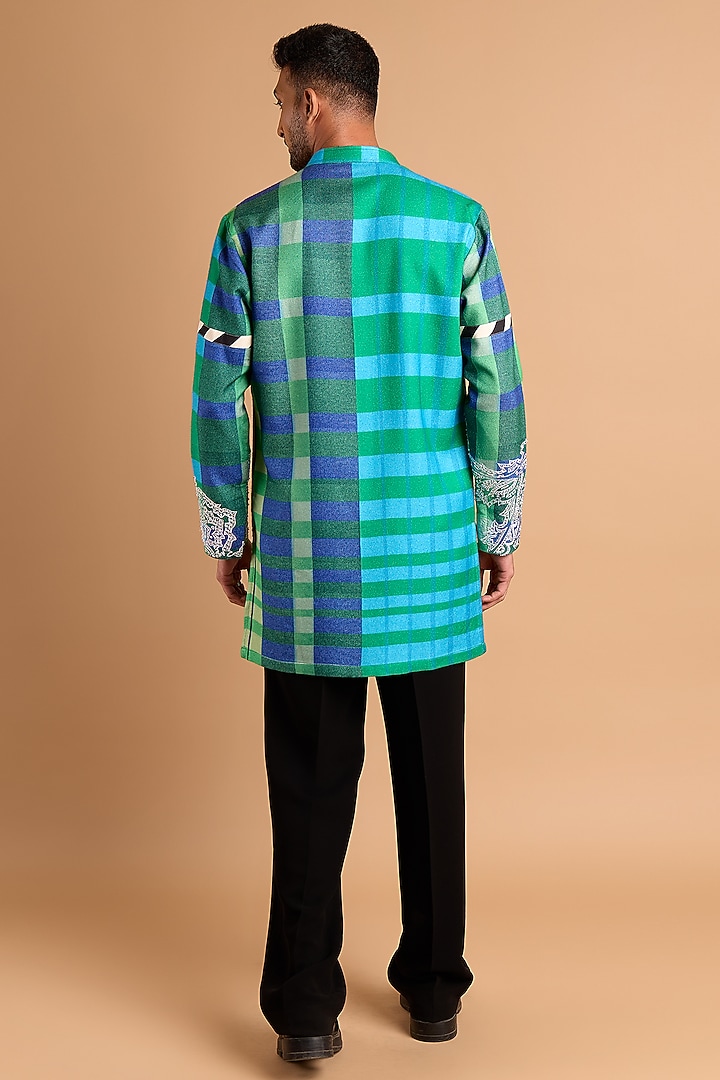Multi-Colored Cotton Crepe Rayon Printed Kurta by Rohit Doshi at Pernia's Pop Up Shop