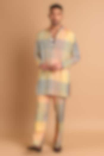 Multi-Colored Cotton Crepe Rayon Printed Pants by Rohit Doshi at Pernia's Pop Up Shop