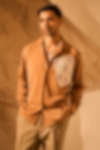 Nude Lachka & Armani Fabric Handwork Party Wear Shirt by Rohit Doshi at Pernia's Pop Up Shop