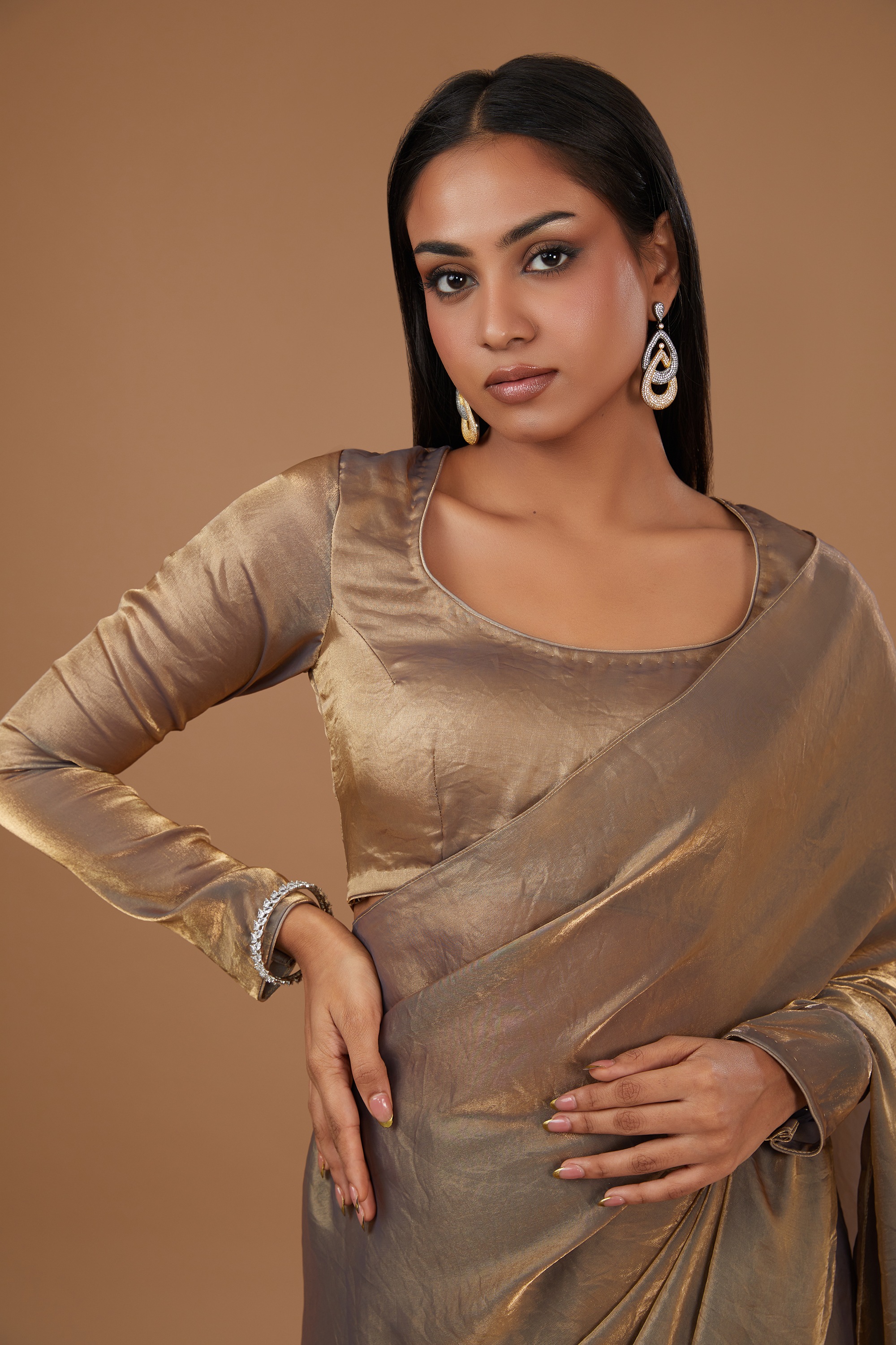 JACQUARD SHIMMER Sarees - Omsai Designers