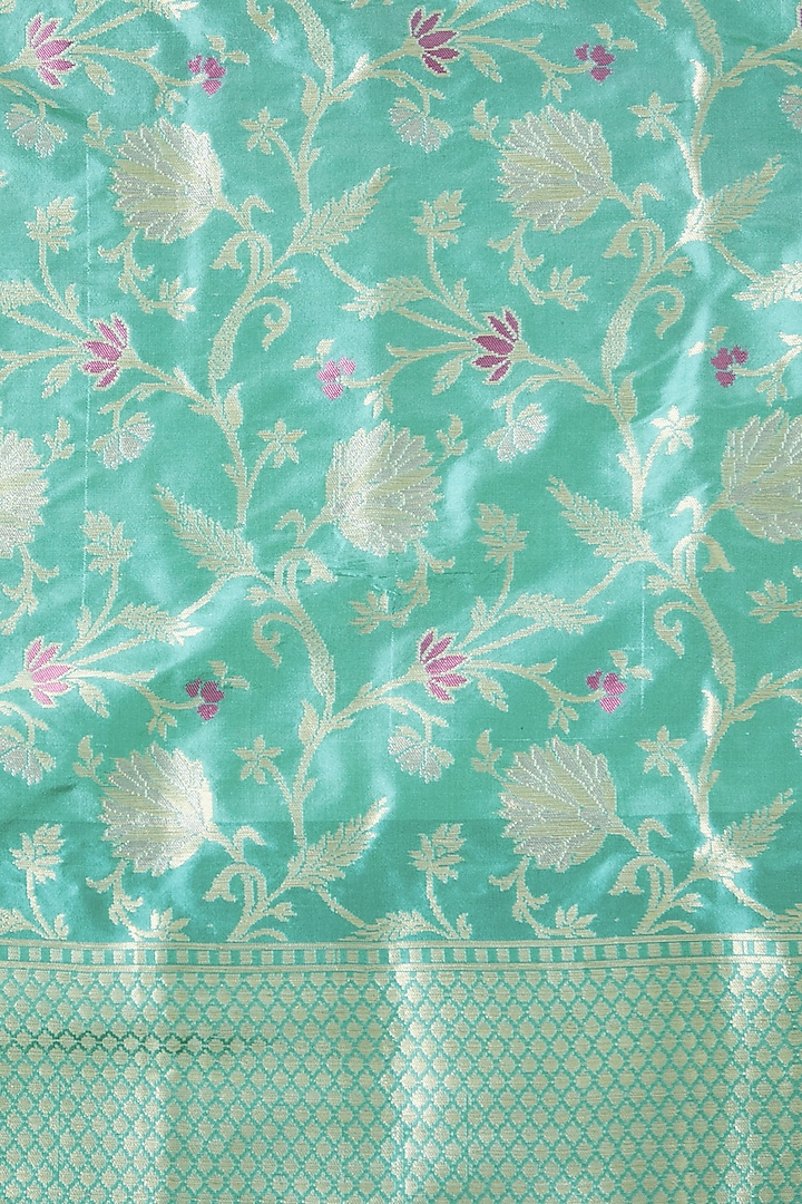 Sky Blue Silk Dupatta by Roliana weaves at Pernia's Pop Up Shop