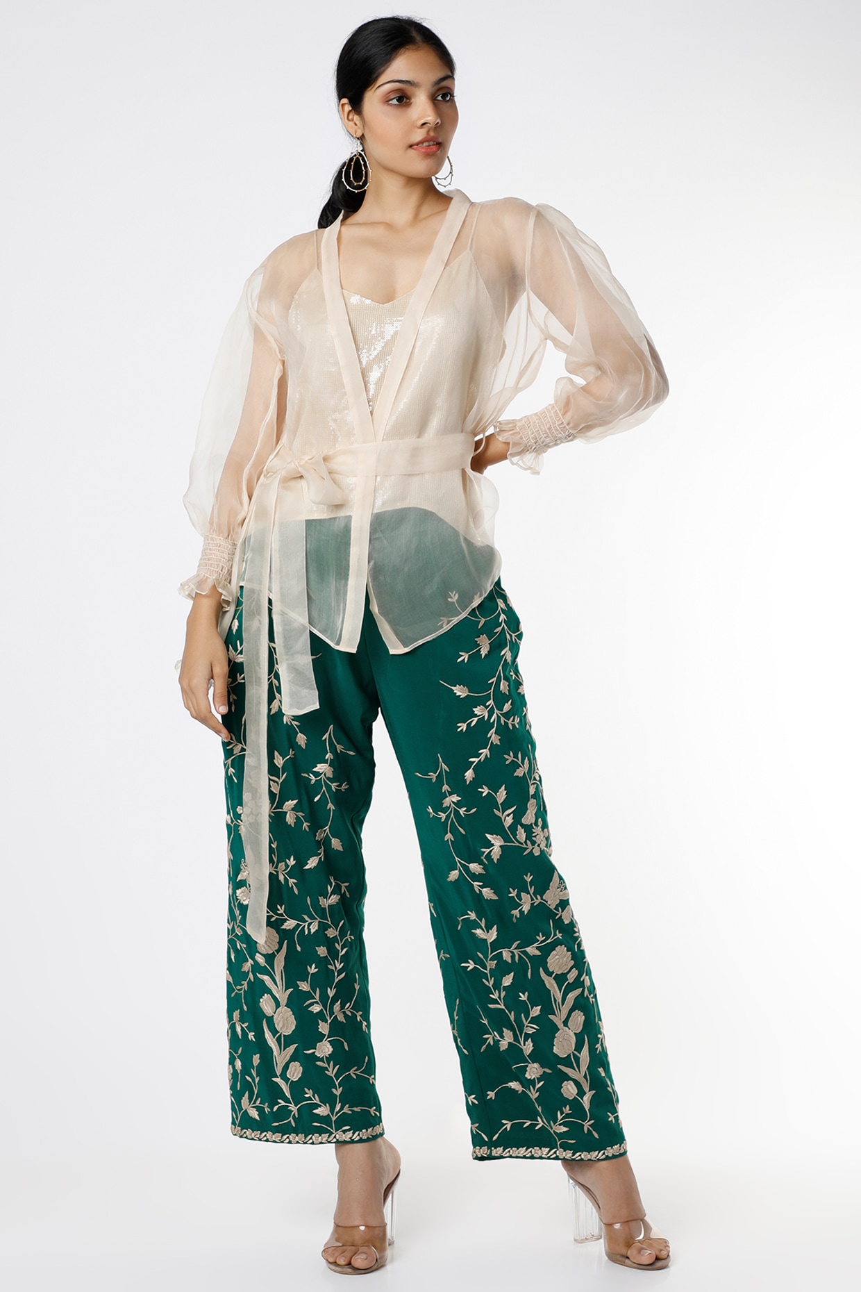 Womens Rayon Plain Palazzo Pants Green Free Size  Amazonin Fashion