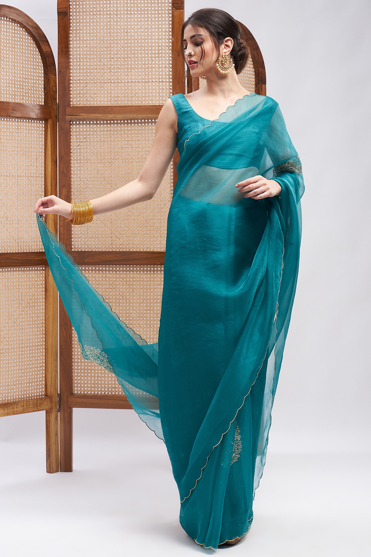 Embroidered Blue And Firoji AP-24 Pure Rajputi Poshak, Size: Large at Rs  13650/set in Jaipur