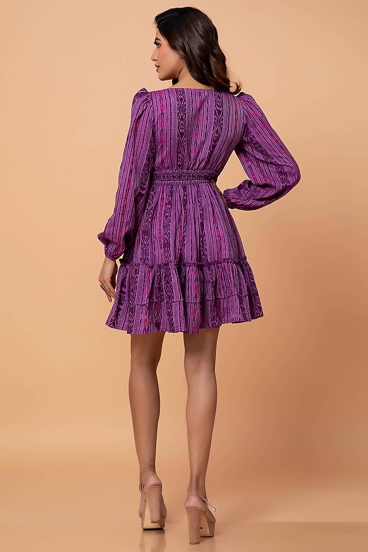 Lavender Cotton Ikat Summer Dress by ROSA by Priyanka kar at Pernia's Pop Up Shop