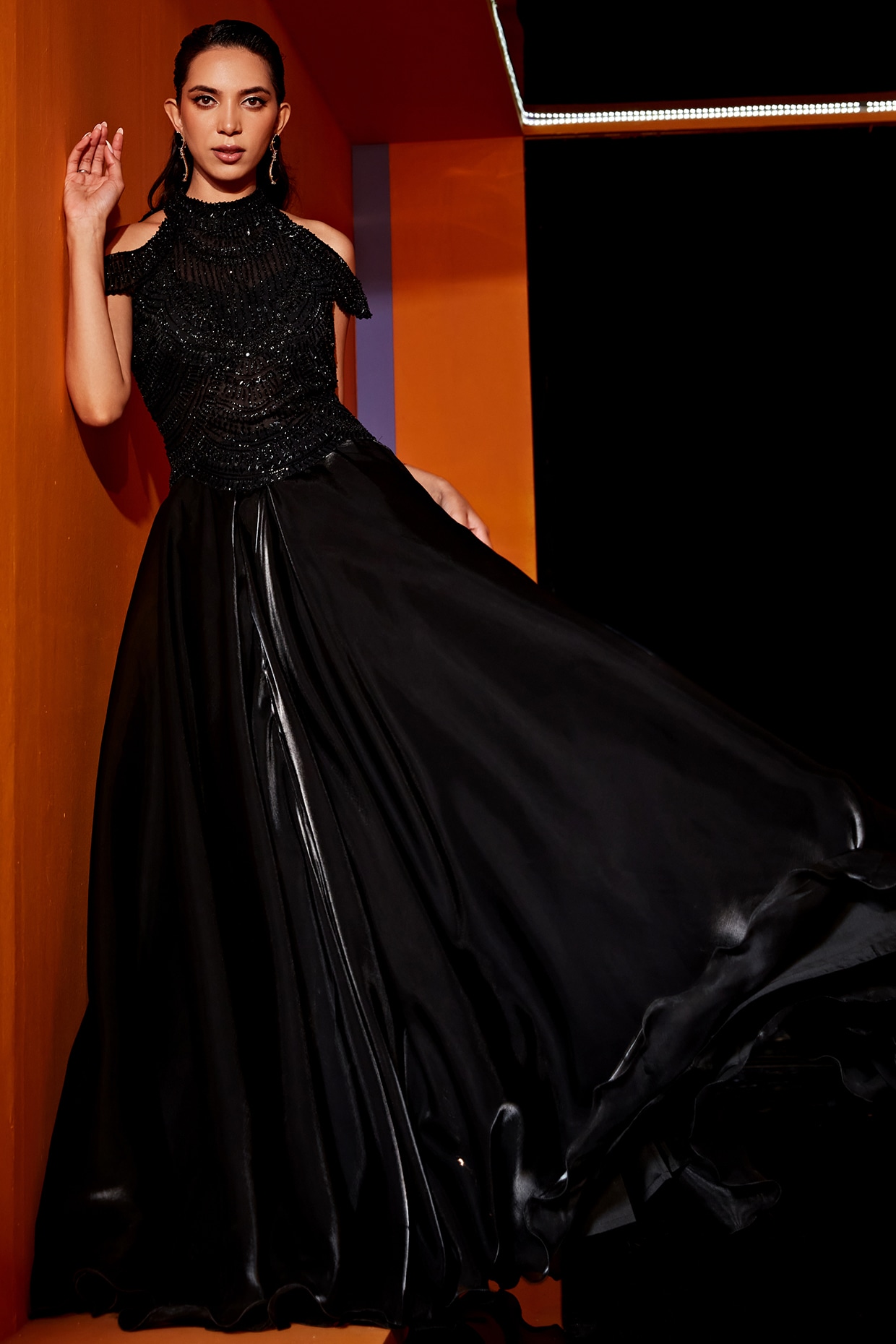 Julie organza dress - Black - Women - Gina Tricot