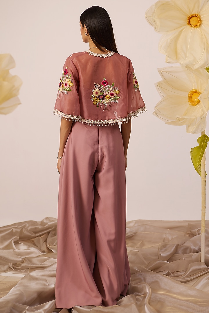 Dusty Pink Imported Fabric Jumpsuit by ROQA | Siddharth Khurana & Kartik Khurana at Pernia's Pop Up Shop