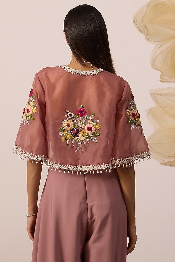 Dusty Pink Imported Fabric Jumpsuit by ROQA | Siddharth Khurana & Kartik Khurana at Pernia's Pop Up Shop