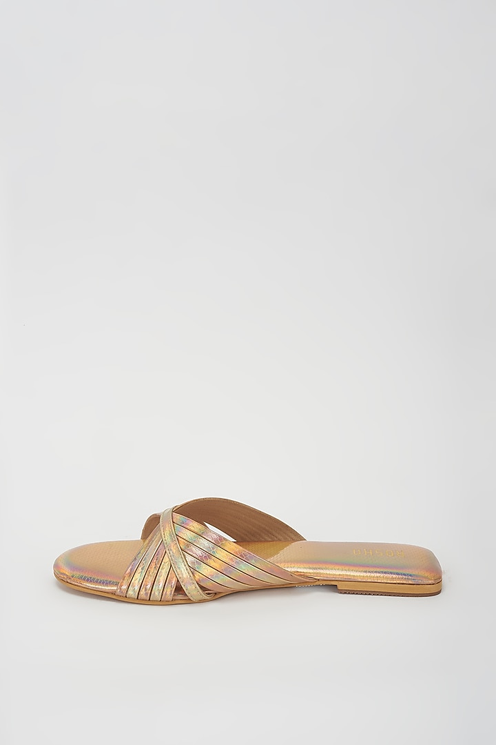 Rainbow Multi-Colored Vegan Leather Flats by Rosho at Pernia's Pop Up Shop