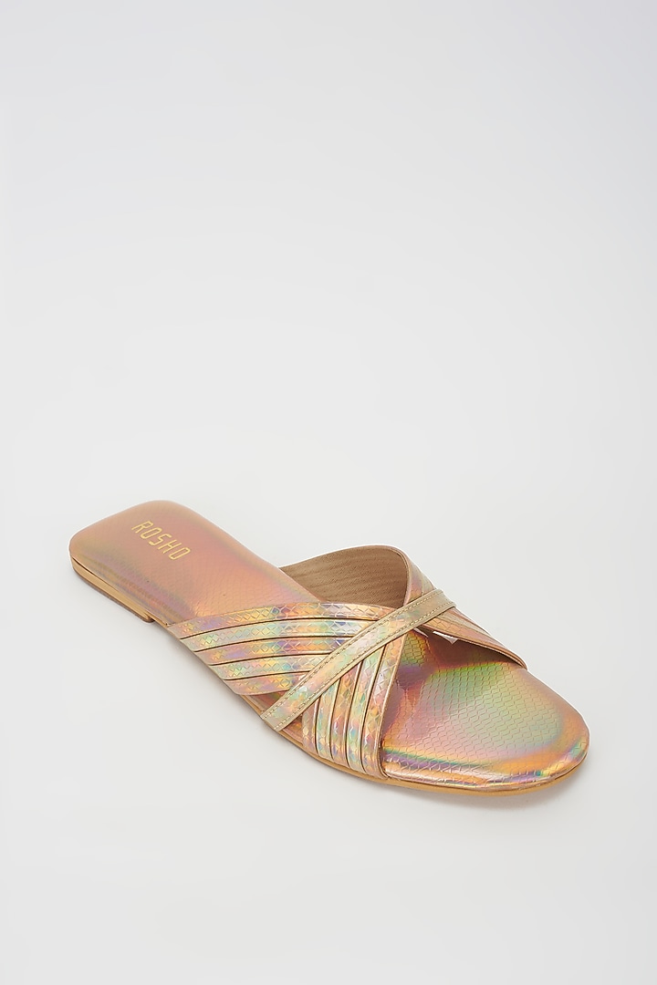Rainbow Multi-Colored Vegan Leather Flats by Rosho at Pernia's Pop Up Shop